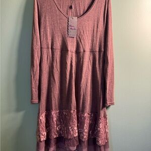 Pretty Angel Purple Lace Trim Dress
